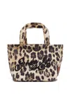 Bimba Y Lola Mini Leopard-print Tote Bag In Neutral