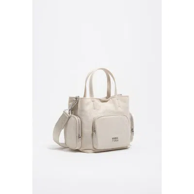 Bimba Y Lola Mini Nylon Pocket Bag In White