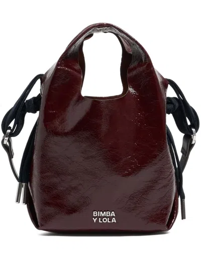 Bimba Y Lola Mini Paper Tote Bag In Brown