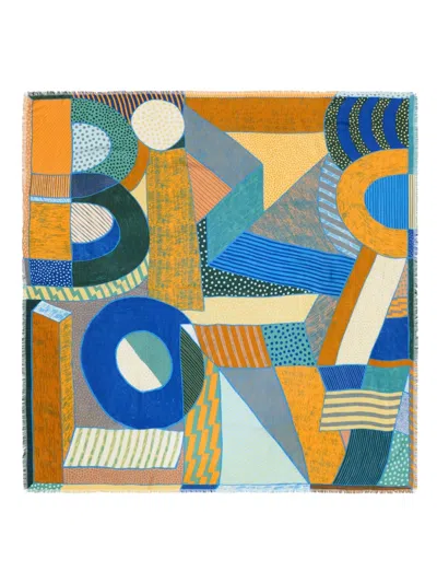 Bimba Y Lola Mix-print Shawl In Yellow
