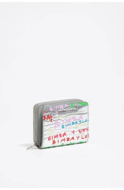 Bimba Y Lola Mock Croc Bimba Compact Purse In Multi