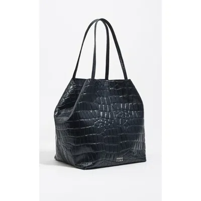 Bimba Y Lola Mock Croc Large Leather Shopper Bag In Red