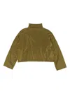 Bimba Y Lola Mock-neck Long-sleeve Blouse In Green