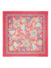 Bimba Y Lola Mosaic-floral Scarf In Red