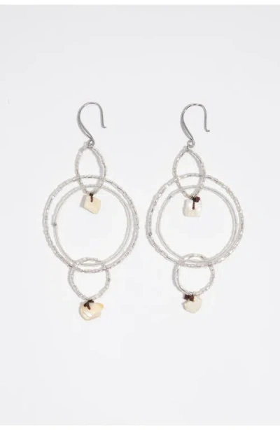 Bimba Y Lola Mother-of-pearl Seashell Earrings In Metallic