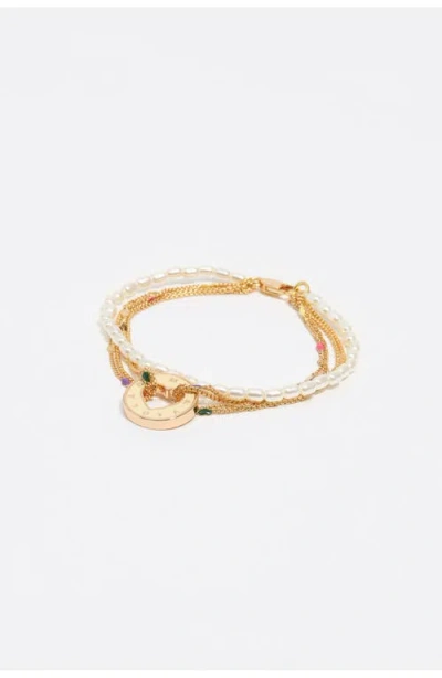 Bimba Y Lola Multi-chain Bracelet In Gold