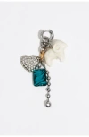Bimba Y Lola Multi-charm Hoop Earring In Metallic