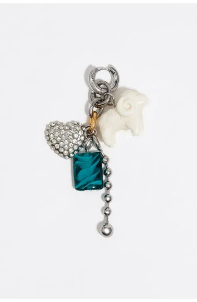 Bimba Y Lola Multi-charm Hoop Earring In Metallic