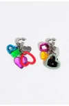 Bimba Y Lola Multicolor Hearts Earrings In Multi