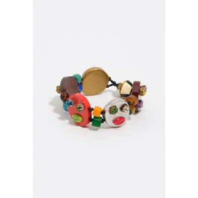 Bimba Y Lola Bead-embellished Charm Bracelet In Multi