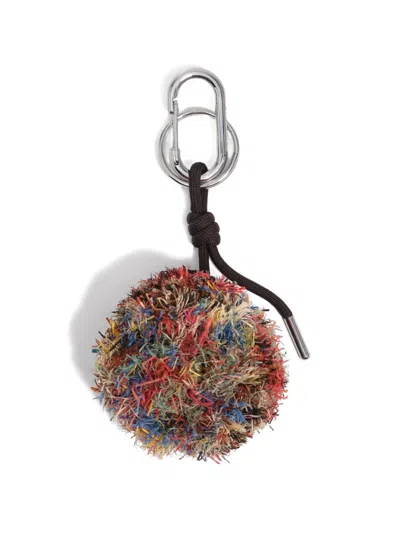 Bimba Y Lola Multicolor Raffia Pompom Keyring