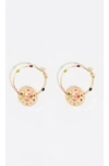 Bimba Y Lola Multicolored Logo Hoop Earrings In Gold