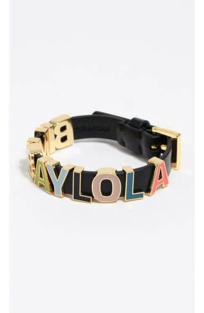 Bimba Y Lola Multicolored Logo Strap Bracelet