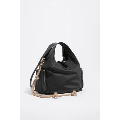 Bimba Y Lola Medium Rope-detail Shoulder Bag In Black
