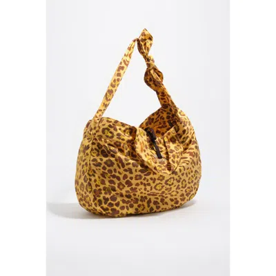 Bimba Y Lola Leopard-print Shoulder Bag In Yellow
