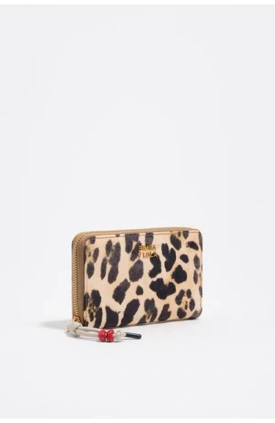 Bimba Y Lola Nylon Medium Wallet In Animal Print