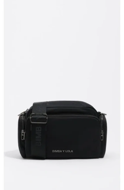 Bimba Y Lola Nylon Pocket Rectangular Crossbody Bag In Black