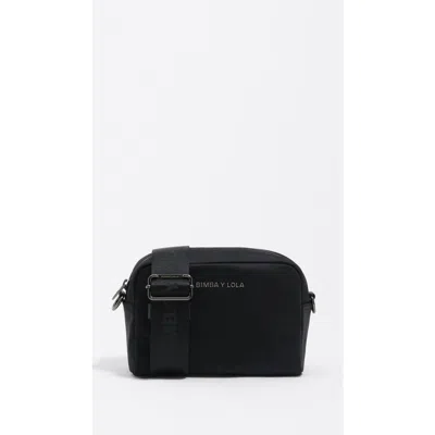Bimba Y Lola Nylon Rectangular Crossbody Bag In Black