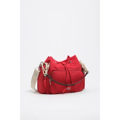 Bimba Y Lola Nylon Structured Crossbody Bag In Red