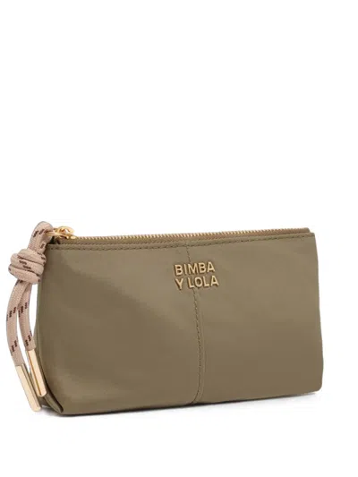 Bimba Y Lola Olive Green Nylon Coin Purse