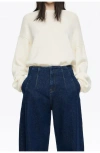 Bimba Y Lola Open-knit Wool Sweater In White