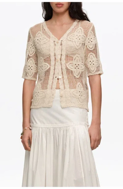 Bimba Y Lola Openwork Knit Cardigan In Multi