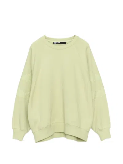 Bimba Y Lola Oversize Lime Lace Sweatshirt In Green