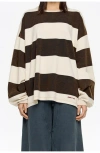 Bimba Y Lola Oversize Striped T-shirt In Multi