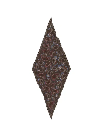 Bimba Y Lola Paisley Diamond Scarf In Brown