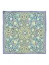 Bimba Y Lola Paisley Fringed Scarf In Green