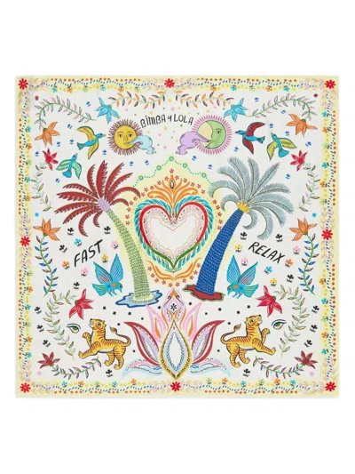 Bimba Y Lola Palm Tree Scarf In Multi