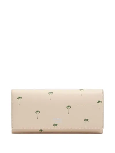 Bimba Y Lola Palms Large Wallet In Neutral