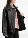 Bimba Y Lola Panelled Leather Jacket In Black