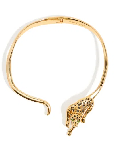 Bimba Y Lola Panther Choker Necklace In Gold