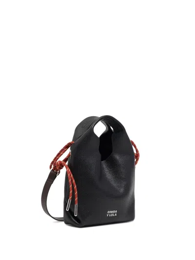 Bimba Y Lola Paper Tote Bag In Black