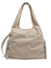 Bimba Y Lola Paper Zip-pocket Shoulder Bag In Neutral