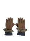 Bimba Y Lola Patchwork Bow Gloves In Brown