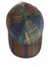 Bimba Y Lola Patchwork-checks Cotton Beanie Hat In Brown