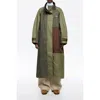 Bimba Y Lola Patchwork Maxi Trench In Green
