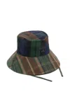 Bimba Y Lola Patchwork-plaid Cotton Bucket Hat In Green