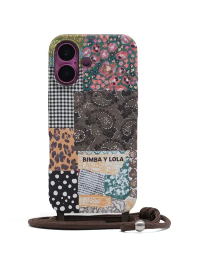 Bimba Y Lola Patchwork-print Iphone 16 Phone Case In Animal Print