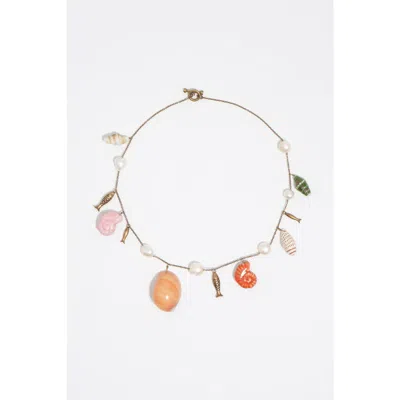 Bimba Y Lola Pearl-embellished Charm Necklace In Multi