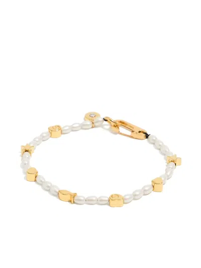 Bimba Y Lola Pearl-embellished Bracelet In Gold