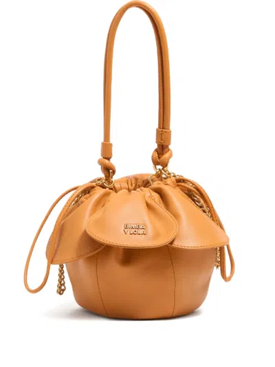 Bimba Y Lola Petal-shaped Drawstring Shoulder Bag In Orange