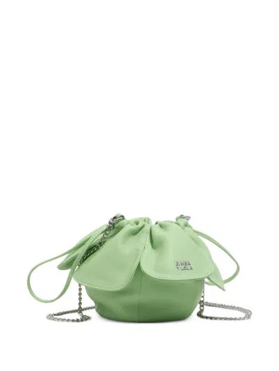 Bimba Y Lola Pétalo Leather Bucket Bag In Green
