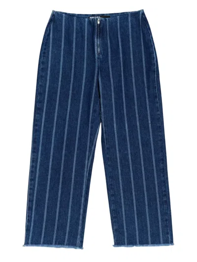 Bimba Y Lola Pinstripe Trousers In Blue