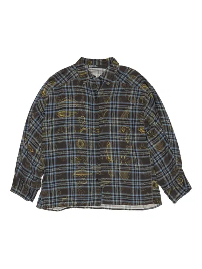 Bimba Y Lola Plaid-print Shirt In Green