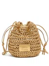 Bimba Y Lola Plaited Leather Bucket Bag In Gold
