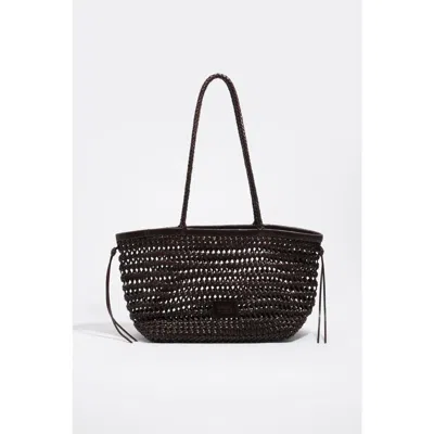Bimba Y Lola Plaited Leather Shopper Bag In Brown