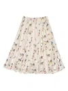 Bimba Y Lola Pleated Floral-print Skirt In Multi